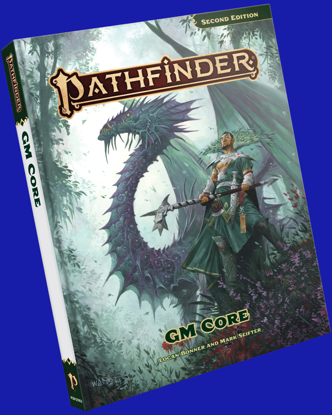 Pathfinder RPG GM Core Rulebook Hardcover - Second Edition | Supreme CCU | Game Master resource book featuring a powerful spellcaster and green dragon, essential for tabletop roleplaying campaigns.