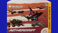Magic: The Gathering Aetherdrift Finish Line Bundle box featuring racing-themed vehicle artwork across a stylized desert track.