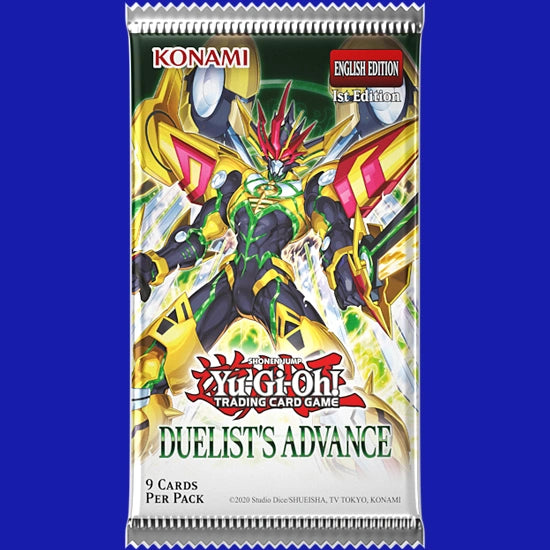 Yu-Gi-Oh! TRADING CARD GAME Duelist’s Advance 1st Edition booster pack featuring Number F0: Utopic Future Zexal Xyz Monster artwork