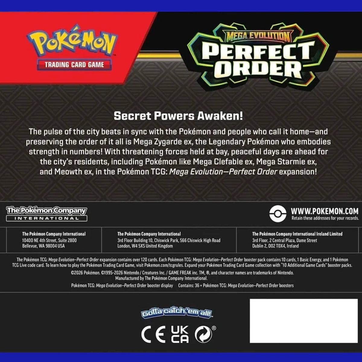Perfect Order Mega Evolution Pokemon Booster Box Perfect Order Mega Evolution Pokemon Booster Box