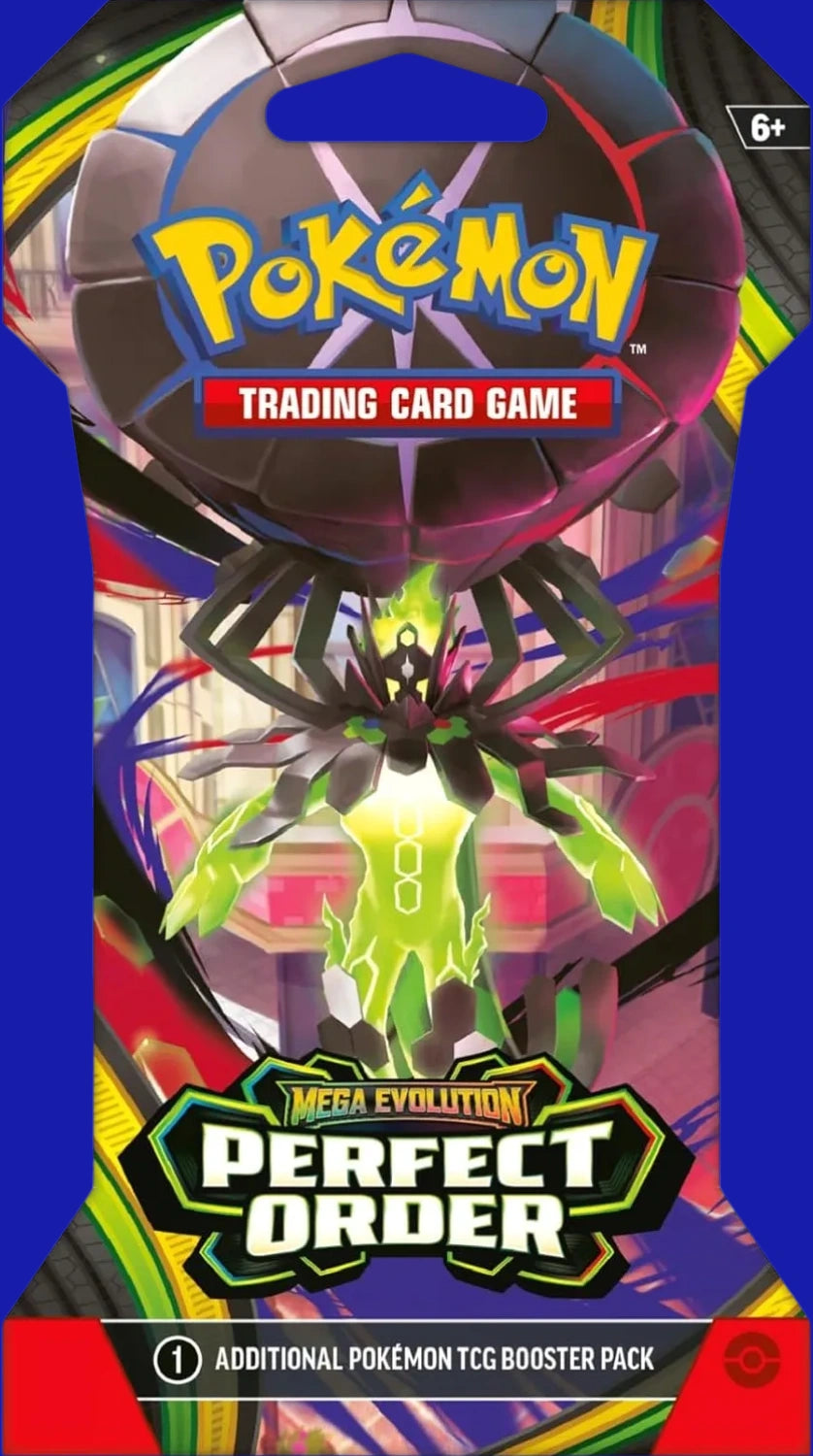 Pokémon TCG Perfect Order sleeved booster pack featuring Mega Zygarde ex artwork