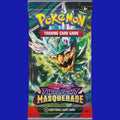 Pokémon TCG Scarlet & Violet Twilight Masquerade booster pack featuring Ogerpon artwork, sealed pack with 10 additional game cards.