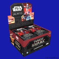 Star Wars Unlimited Twilight of the Republic booster box display featuring Clone Wars era characters and 24 sealed booster packs