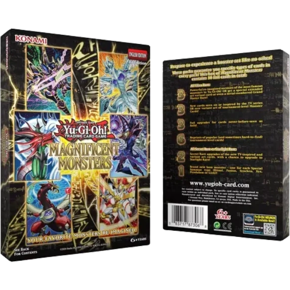 Yu-Gi-Oh! TCG Magnificent Monsters box showing front and back packaging